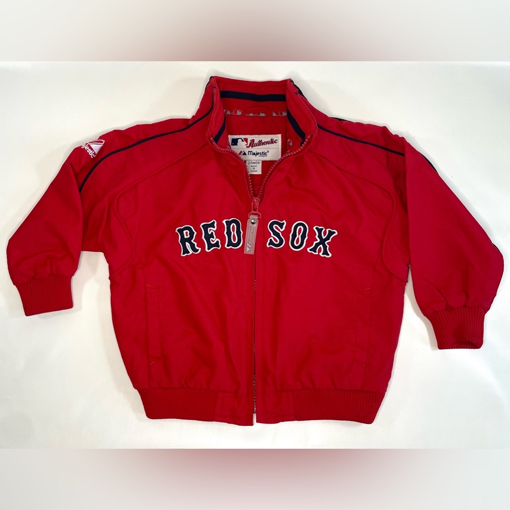 Boston Red Sox nylon bomber jacket. Authentic Majestic Athletic merchandise